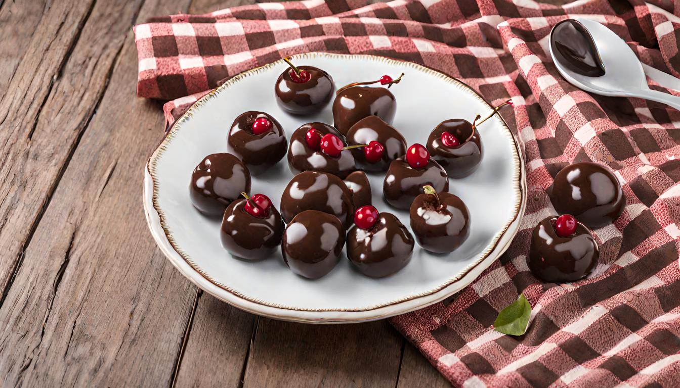 Cerezas cubiertas de chocolate