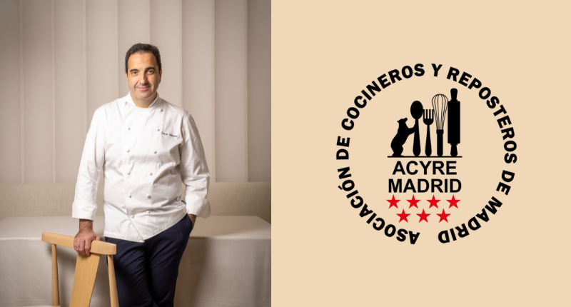 Óscar ar Velasco recogió el premio a Mejor Cocinero de ACYRE Madrid 2025