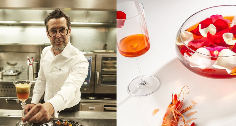 Quique Dacosta y uno de sus platos