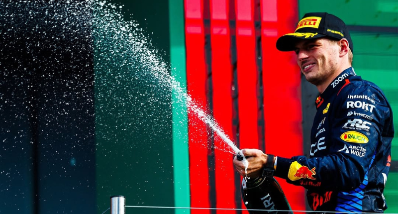 Ducha de champán en Fórmula 1 (Foto: maxverstappen1)