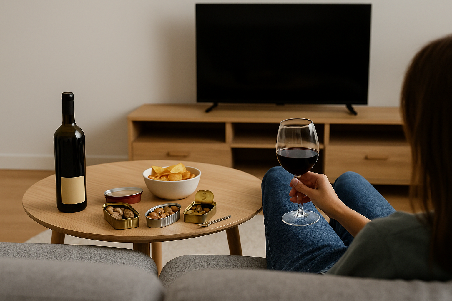 salud parar para reconectar con una copa de vino