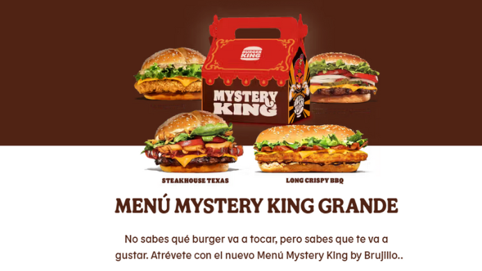 Menú Mystery King