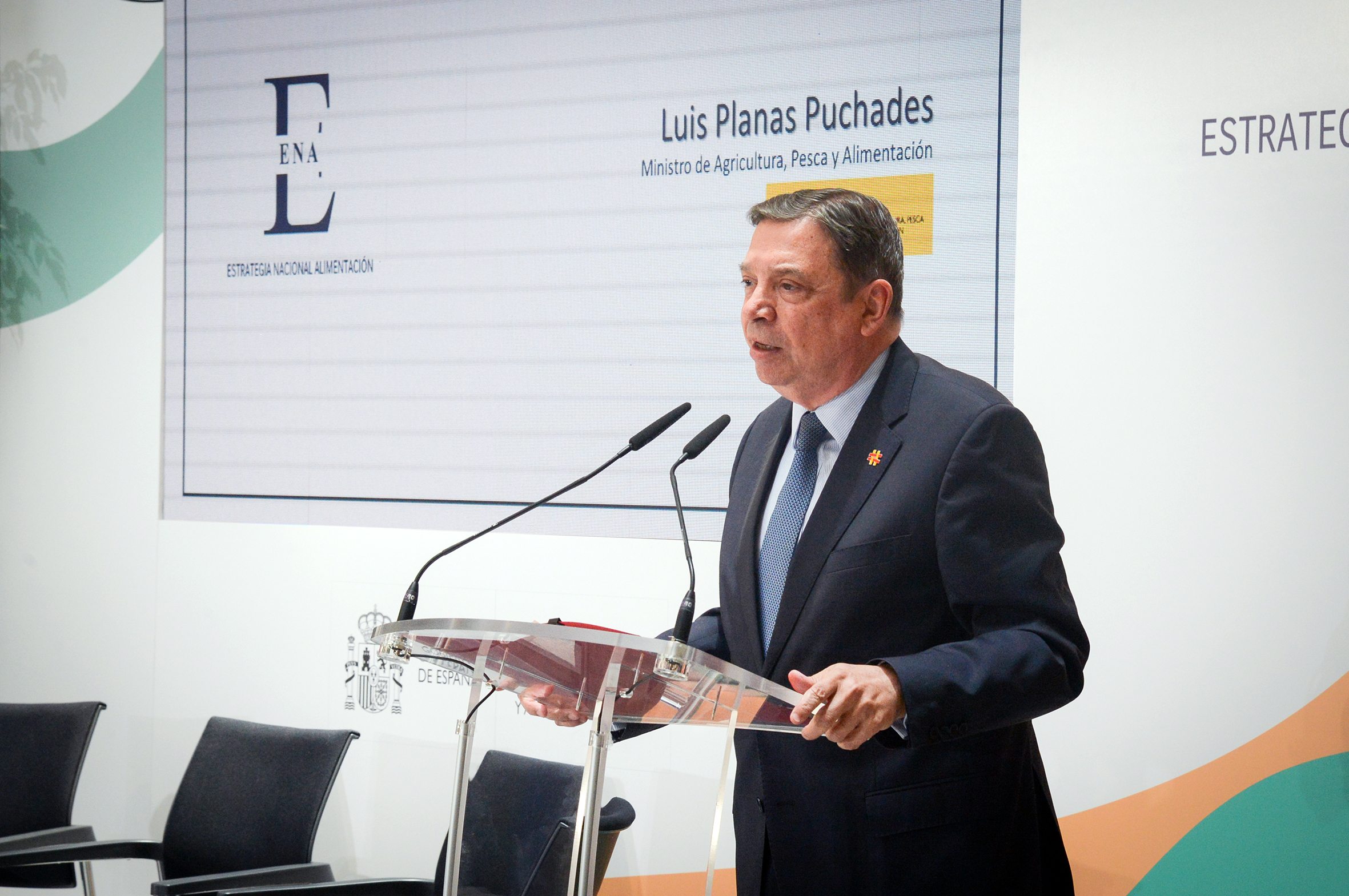 Luis Planas durante su intervención en el Palacio de Fomento. (Foto: MAPA)