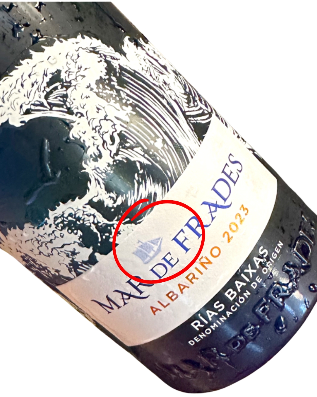 albariño mar de frades etiqueta barquito
