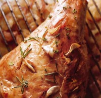 Pierna de cordero asada