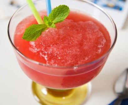 Sorbetes nieve en la copa