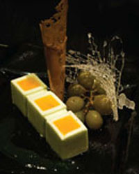 Receta de postre Semifrío con pera al vino tinto