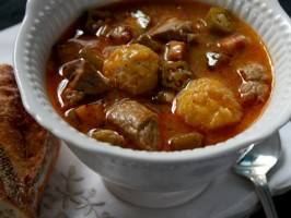 Recetas de la cocina regional santiaguera: QUIMBOMBÓ CON BOLAS DE PLÁTANO