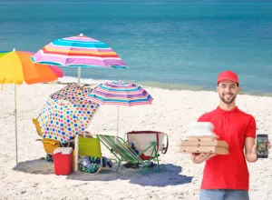 El delivery en España llega hasta la playa