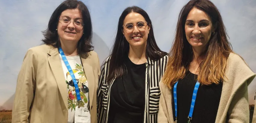 María Oria, Lucía Nocete y Begoña Santos